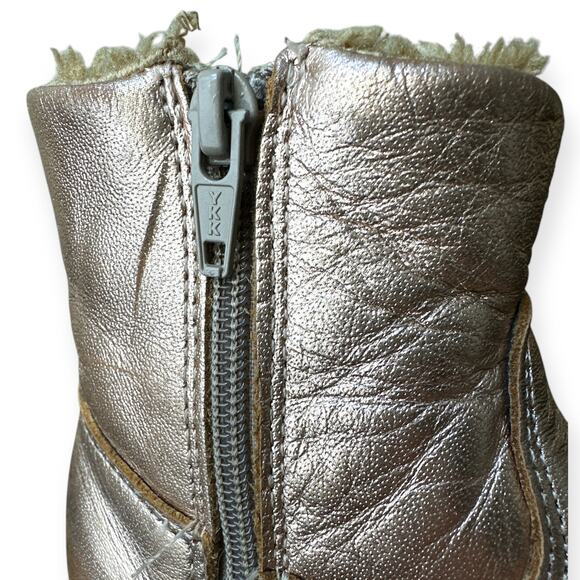 Old Soles Pink Gold Starling Leather Ankle Boots, Size 25 EU, 9 US - Picture 9 of 12